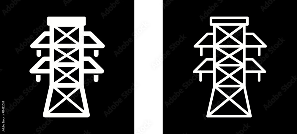 Electricity Tower Vector Icon Electricity Tower Vector Icon