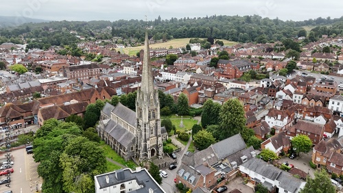 Foto St Martins church Dorking Surrey UK drone,aerial  ..