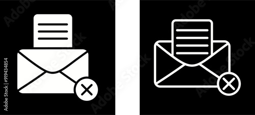 Rejection Of A Letter Vector Icon