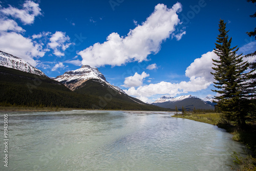 Summer landscape in Jasper National Park, Canada photo