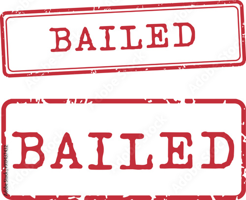 Bailed Rubber Stamp Vector Set