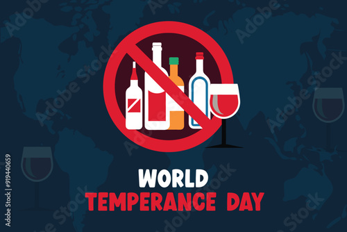 World Temperance Day Background Vector Healthy Lifestyle and Awareness Design