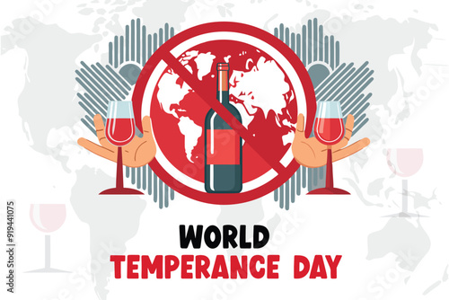 World Temperance Day Background Vector Healthy Lifestyle and Awareness Design
