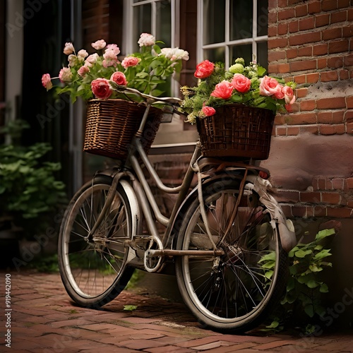 Bicycle and Flowers