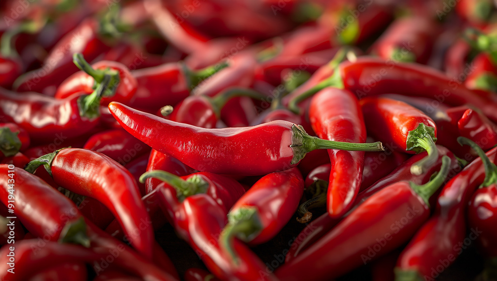 Heap of Fresh Red Chili Peppers Heap of Fresh Red Chili Peppers