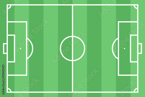 Soccer court and strategy board illustration