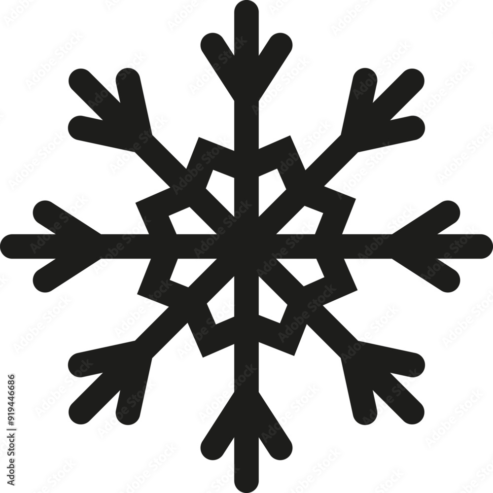 Snow, Snowflake, Christmas, New Year. Vector Icon Snow, Snowflake, Christmas, New Year. Vector Icon