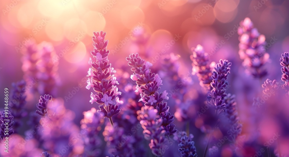 Fototapeta premium Lavender Field Sunset