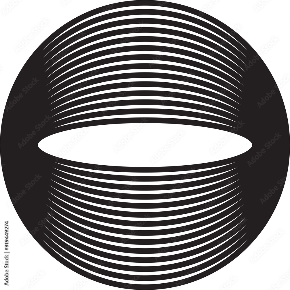 Obraz premium Oval line with blending circle shape, template, logo, frame