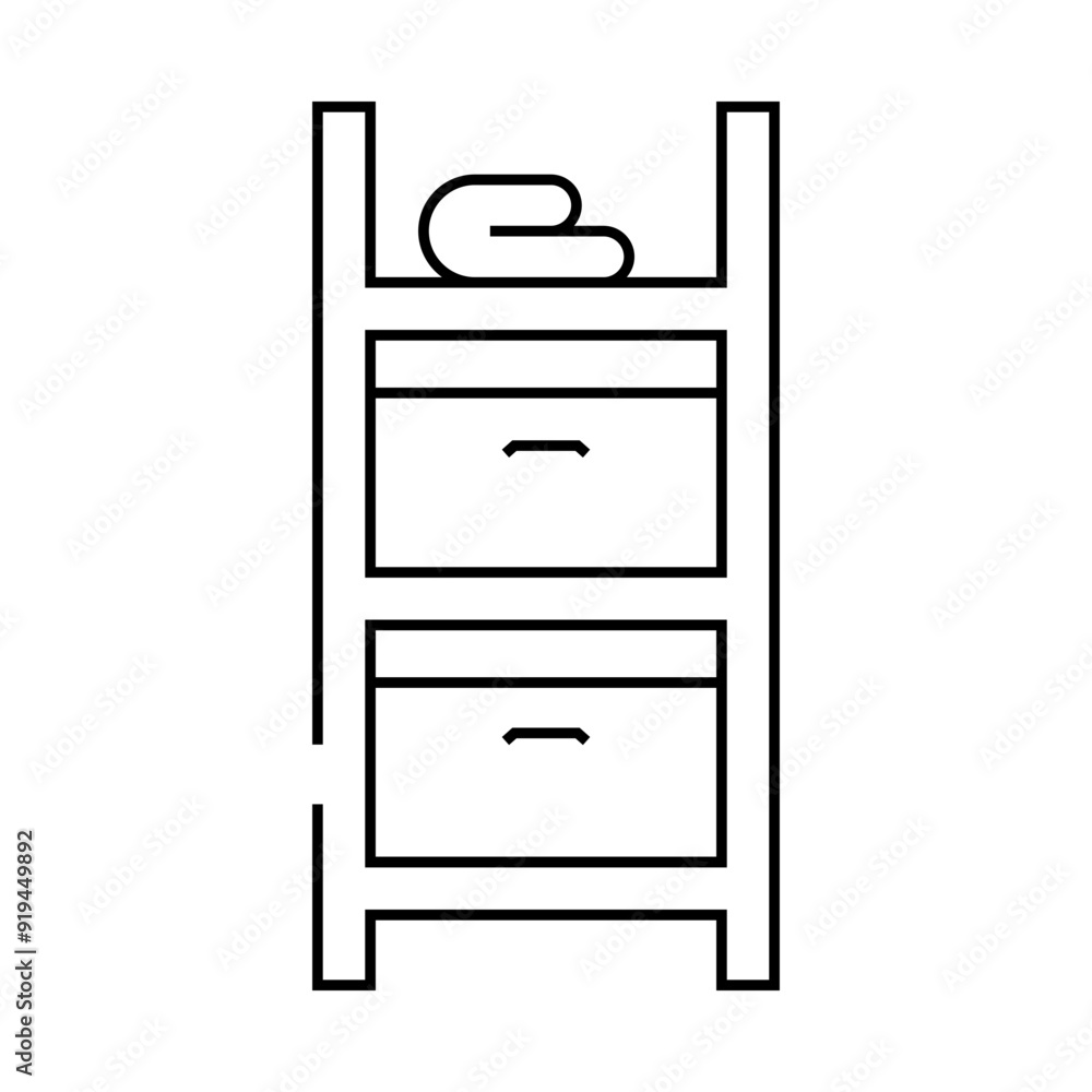 storage bathroom interior line icon vector. storage bathroom interior sign. isolated contour symbol black illustration storage bathroom interior line icon vector. storage bathroom interior sign. isolated contour symbol black illustration