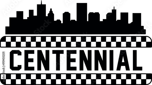 Centennial Colorado Skyline Vector