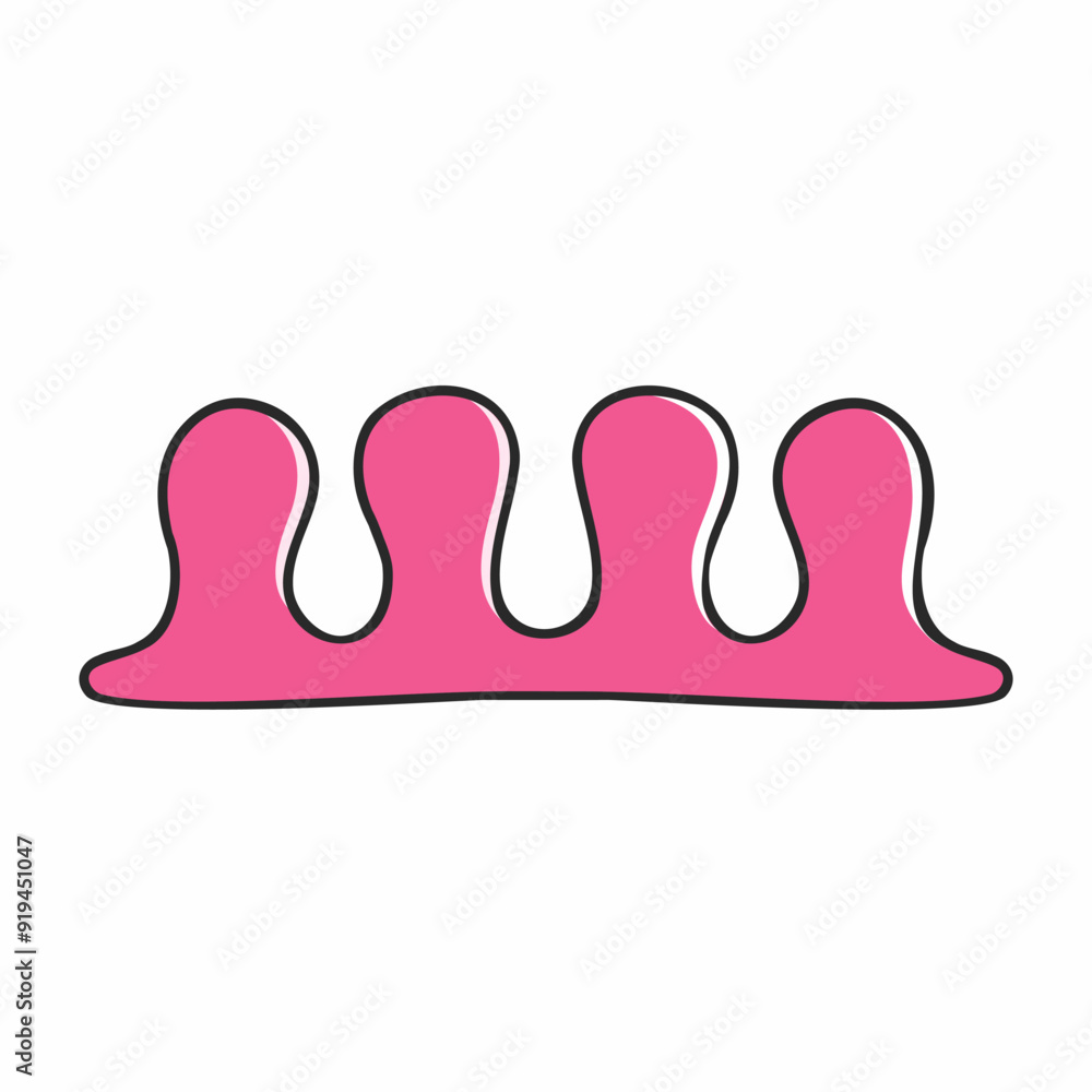 Obraz premium Pink manicure doodle style spacer.