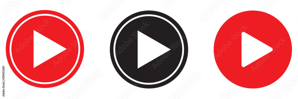play icon vector set play icon vector set