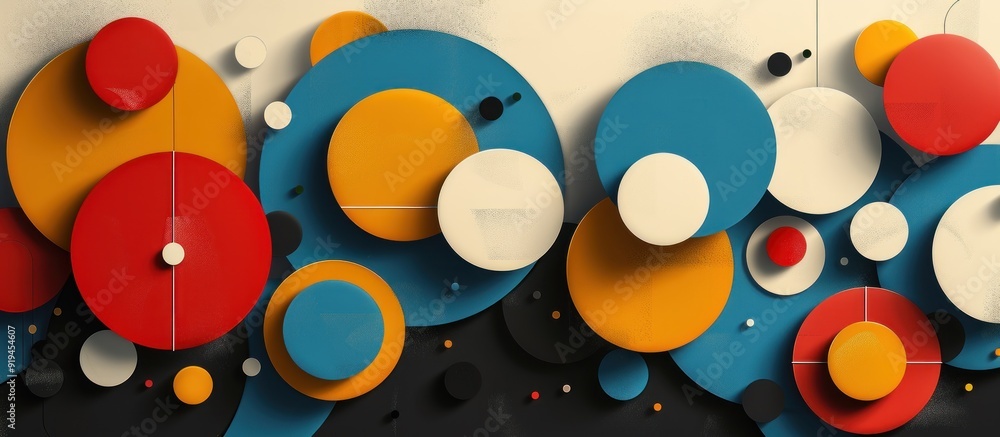 Abstract Geometric Artwork with Circles Abstract Geometric Artwork with Circles