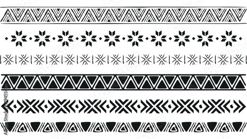 Aztec mexican seamless pattern. Vector seamless aztec ornament, ethnic pattern