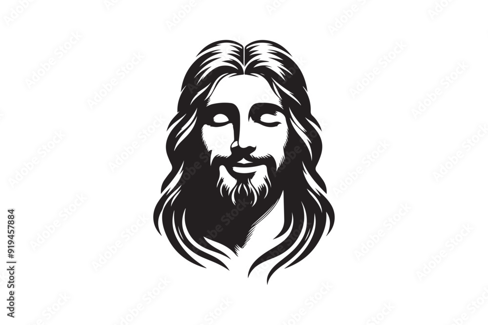 Jesus had silhouette vector illustration Jesus had silhouette vector illustration