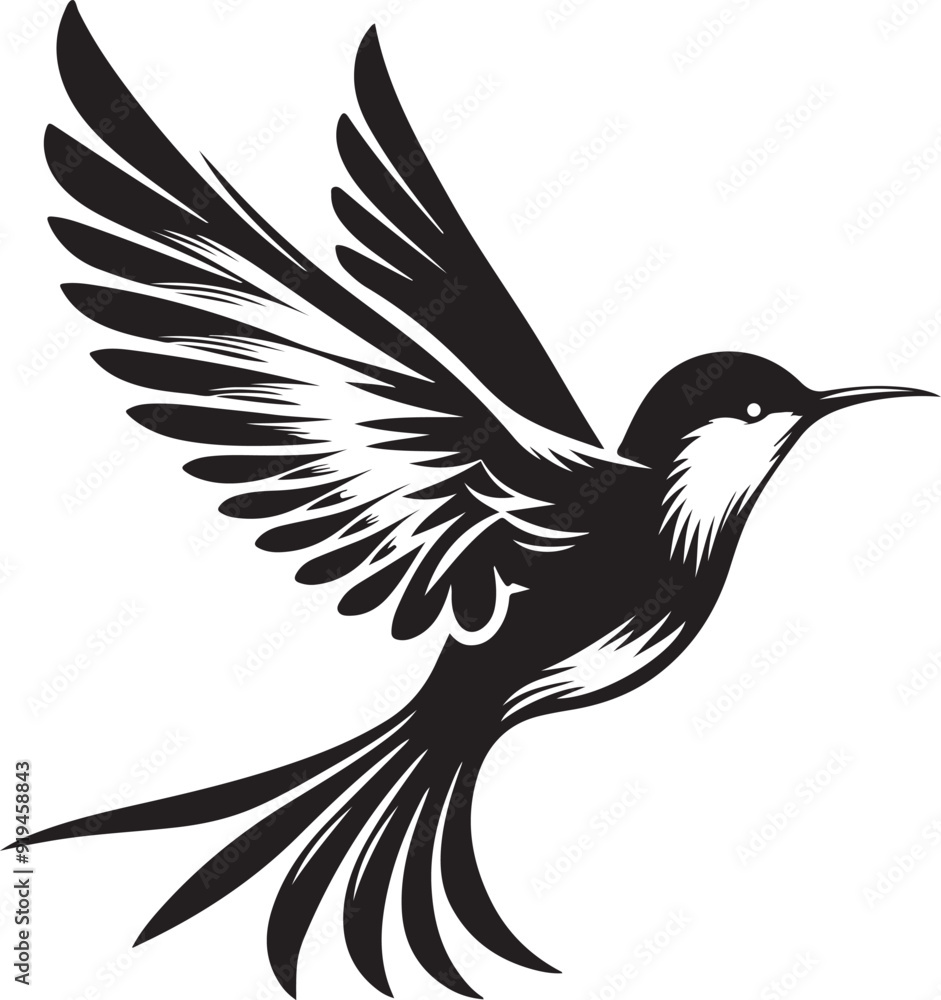 Fototapeta premium Bird Vector silhouette t shirt design design