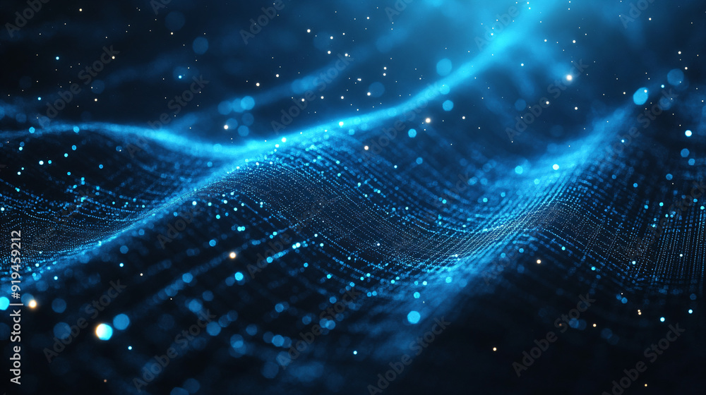 Abstract Blue Digital Wave Background. Abstract Blue Digital Wave Background.
