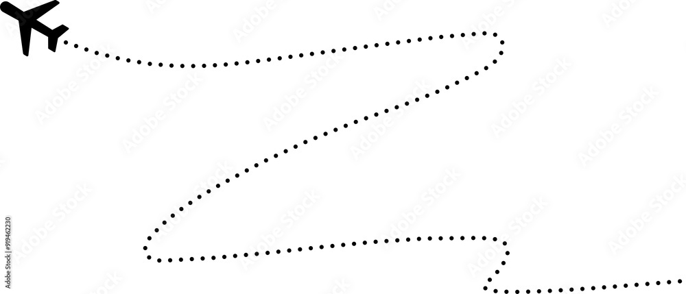 Obraz premium Airplane routes, travel, flight paths