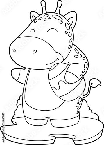 Giraffe Easter Easter egg Animal Vector Graphic Art Illustration