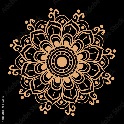Ornamental round ornament mandala design