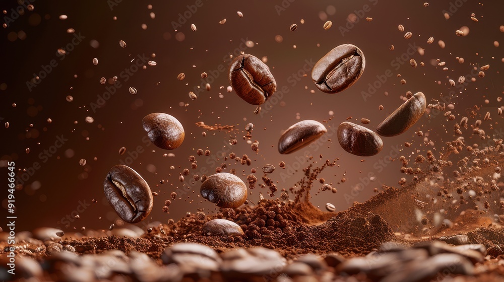 The flying coffee beans The flying coffee beans