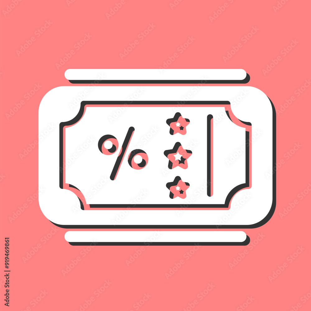 Sale Ticket Vector Icon Sale Ticket Vector Icon