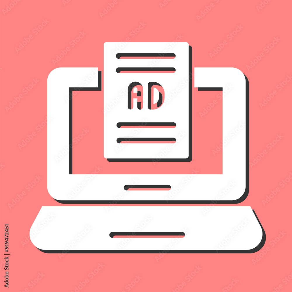 Internet Ads Vector Icon Internet Ads Vector Icon