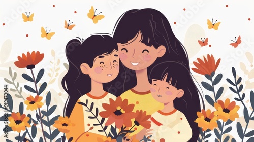 Mother Day Moment with daughter and son