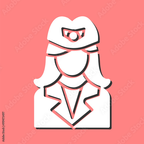 Flight Attendant Vector Icon