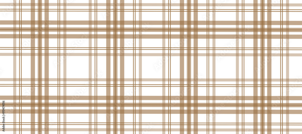 Brown and white plaid fabric texture background Brown and white plaid fabric texture background