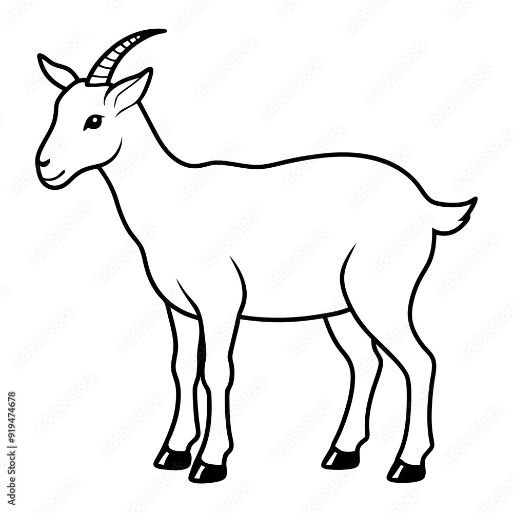 vector illustration of a goat vector illustration of a goat