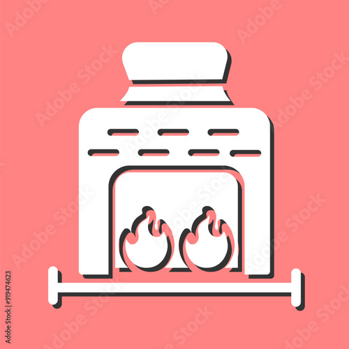 Coal Furnace Vector Icon