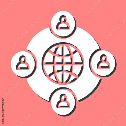 Company Network Vector Icon