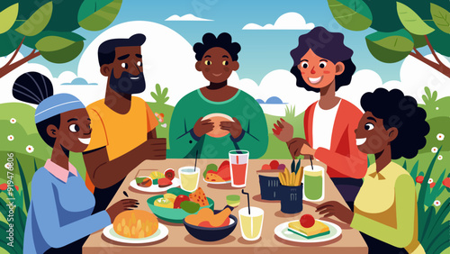 Black People Eating illustration