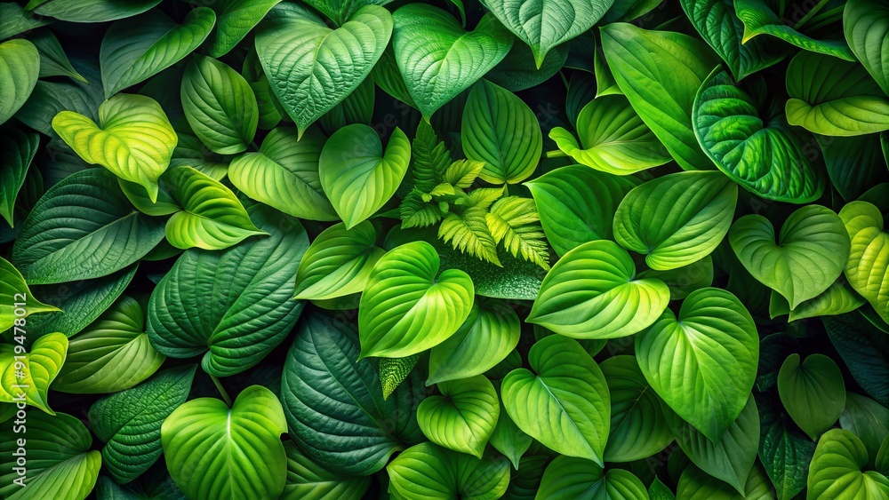 Vibrant green leaves with varying shapes and sizes, softly lit, and delicately overlapping, creating a lush and calming natural texture without any background. Vibrant green leaves with varying shapes and sizes, softly lit, and delicately overlapping, creating a lush and calming natural texture without any background.