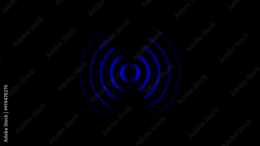 Digital radio waves signal animation Digital radio waves signal animation