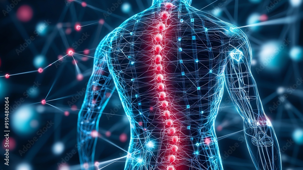 An abstract representation of back pain research An abstract representation of back pain research