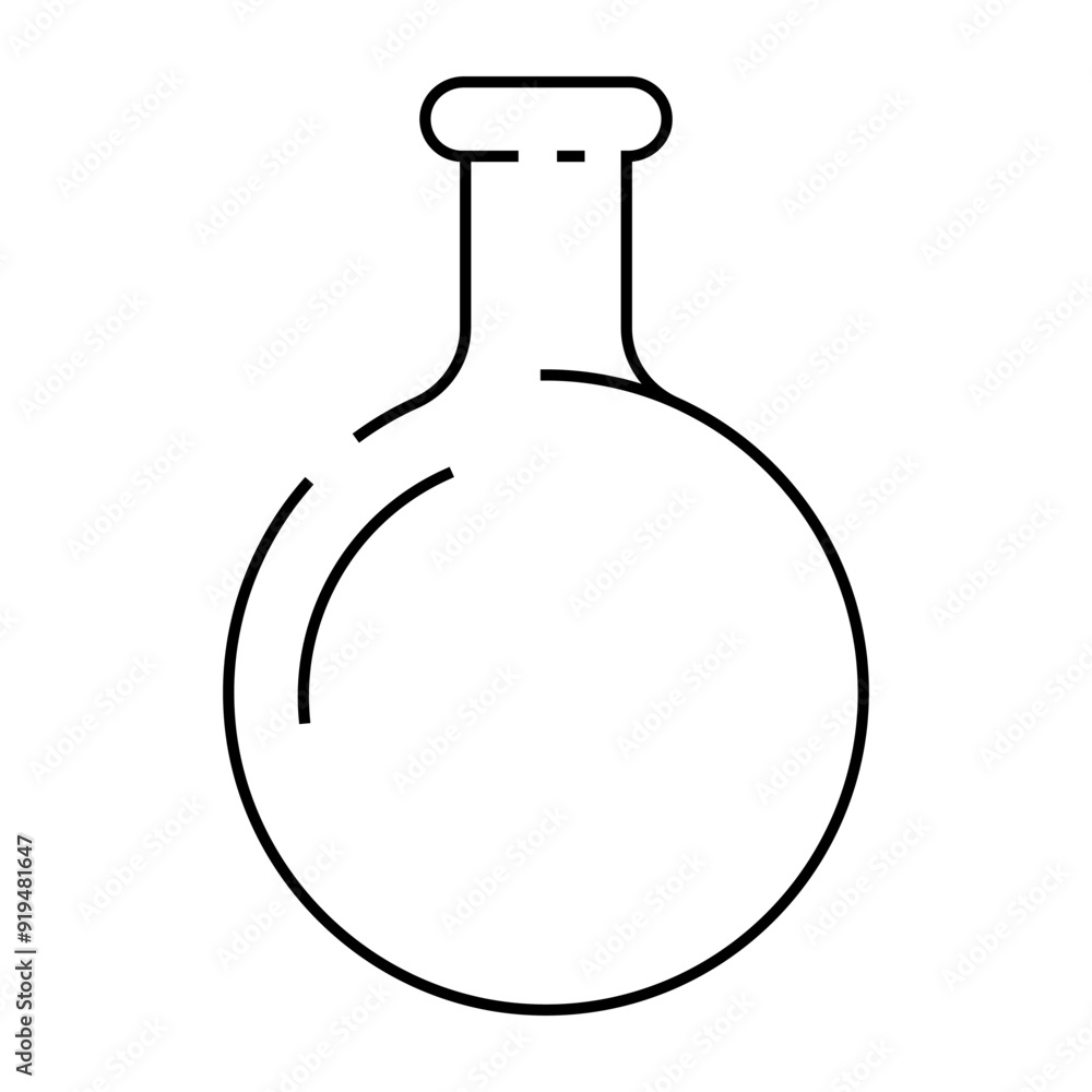 round bottomed flask chemical glassware lab line icon vector. round bottomed flask chemical glassware lab sign. isolated contour symbol black illustration round bottomed flask chemical glassware lab line icon vector. round bottomed flask chemical glassware lab sign. isolated contour symbol black illustration