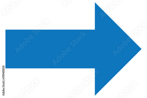 Free Download Blue arrow to the right / vector, isolated - GFXLoad