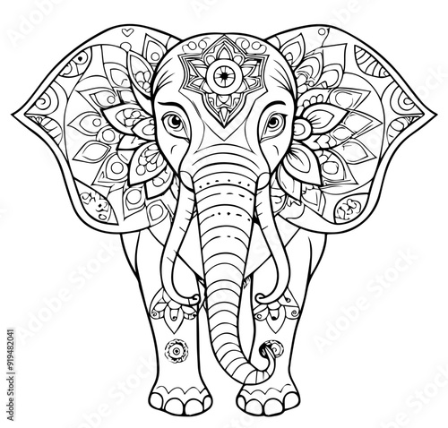 elephant mandala