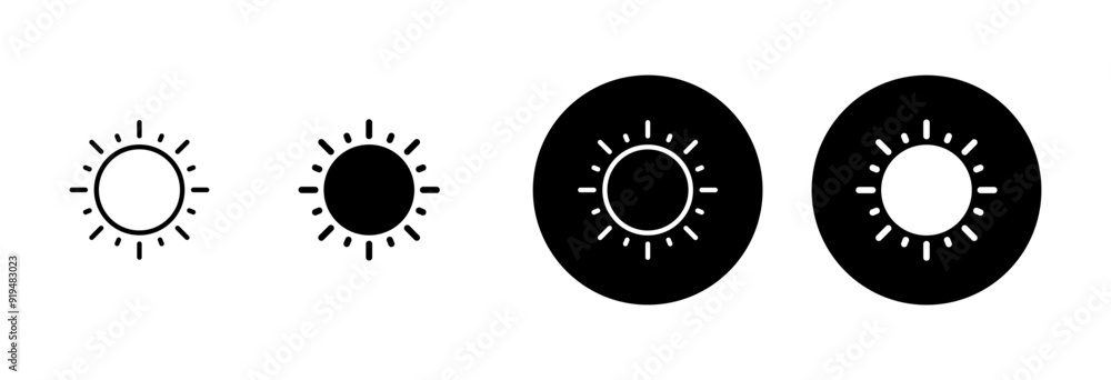 Sun icon vector isolated on white background. Sun vector icon Sun icon vector isolated on white background. Sun vector icon