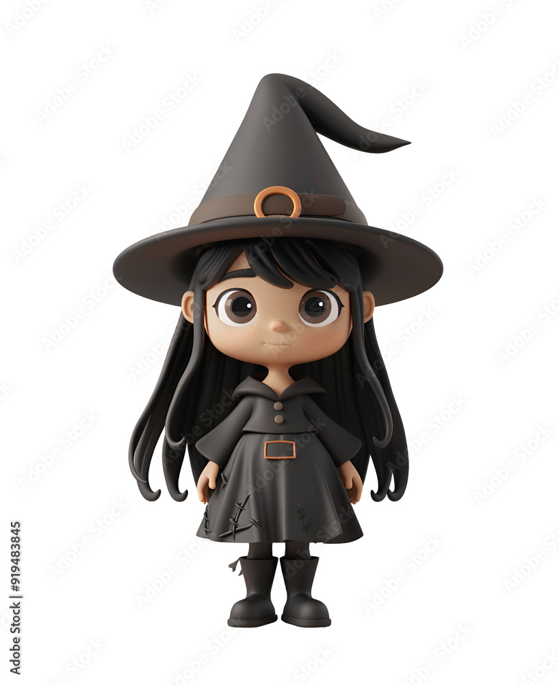 Cartoon Witch Character in Full Body 3D Render for Halloween Illustration, Isolated on Transparent Background, PNG Cartoon Witch Character in Full Body 3D Render for Halloween Illustration, Isolated on Transparent Background, PNG