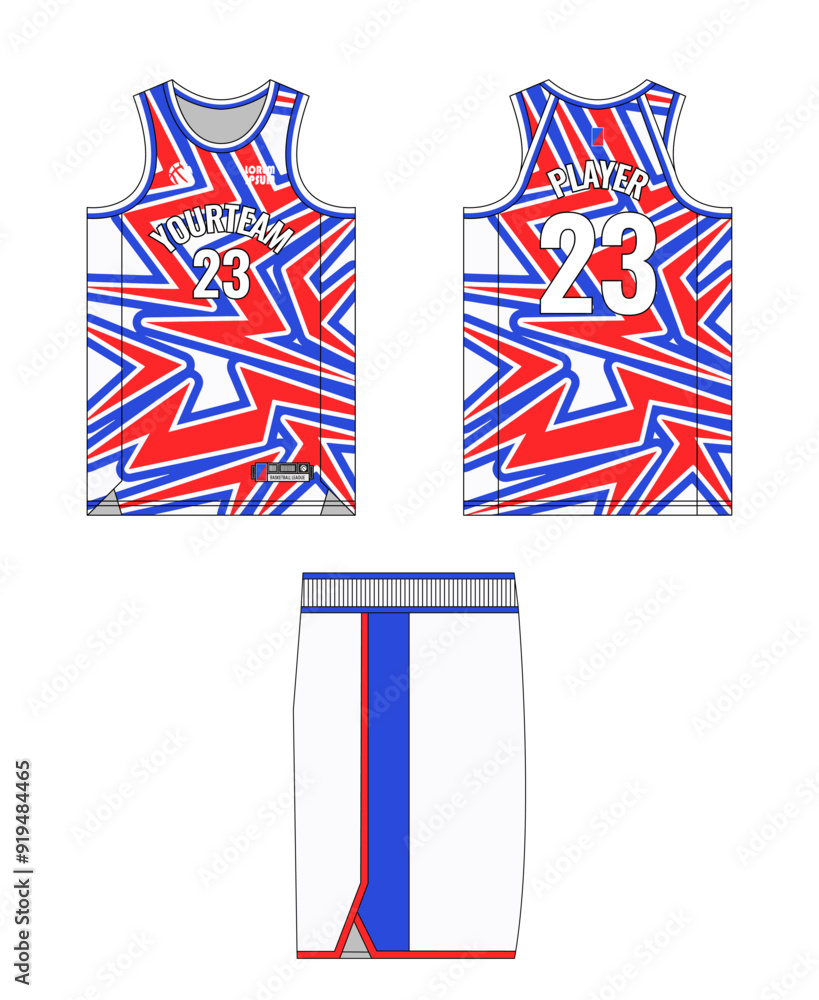 Basketball jersey template design. Basketball uniform mockup design. Tank top sport sublimation apparel design. Basketball jersey template design. Basketball uniform mockup design. Tank top sport sublimation apparel design.