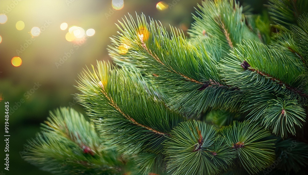 Christmas Background with beautiful green pine tree brunch close up. Copy space.. Christmas Background with beautiful green pine tree brunch close up. Copy space..