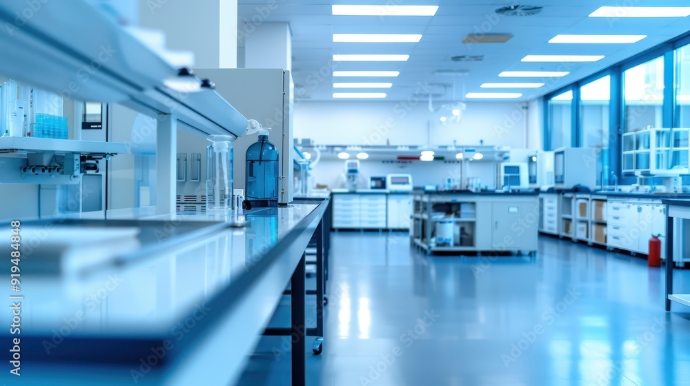 Modern laboratory with advanced equipment and clean environment, emphasizing scientific research and innovation. Modern laboratory with advanced equipment and clean environment, emphasizing scientific research and innovation.