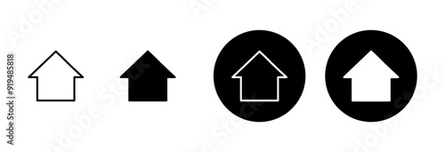 Home icon vector isolated on white background. House vector icon. Address