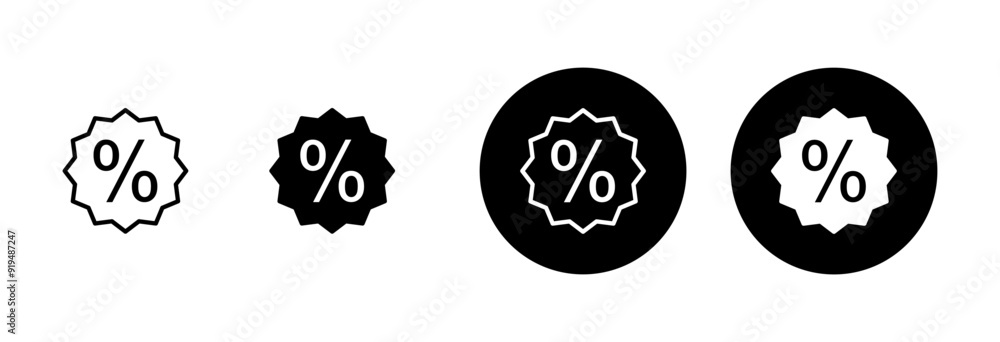 Discount icon vector isolated on white background. Discount tag icon. Discount icon vector isolated on white background. Discount tag icon.