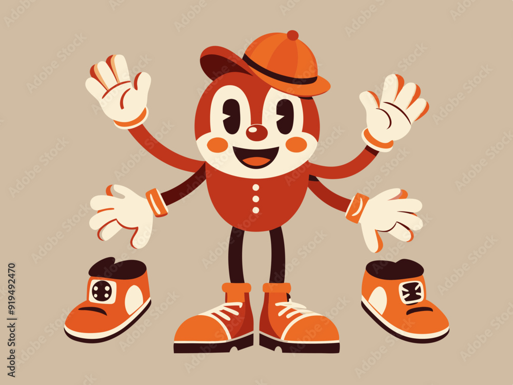 Retro leg, hand and face. Comic groovy hands in gloves, vintage legs and foot in shoes and funny emotion. Different poses arm and feet. Body parts mascot. Vector set
Retro leg, hand and face. Comic groovy hands in gloves, vintage legs and foot in shoes and funny emotion. Different poses arm and feet. Body parts mascot. Vector set