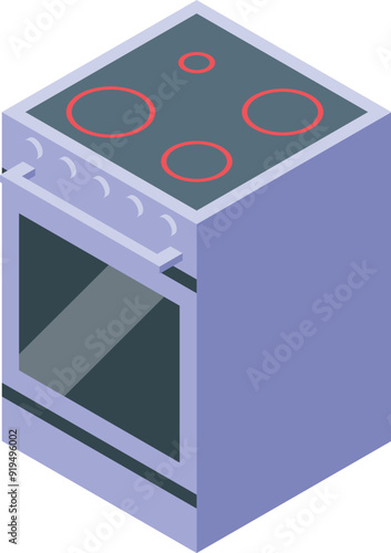 Modern induction stove with four burners and an oven, perfect for preparing delicious meals